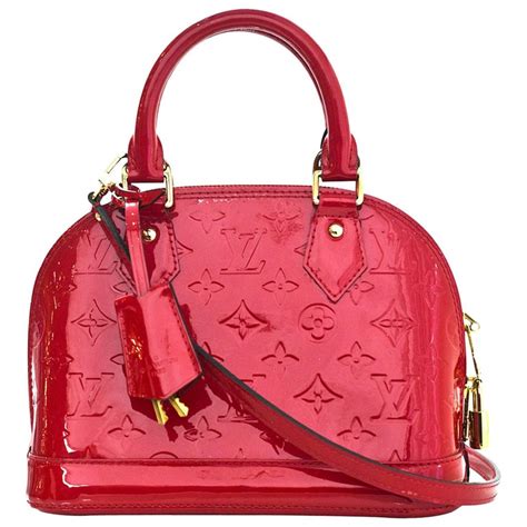 red leather louis vuitton bag|Alma BB Monogram Vernis Leather .